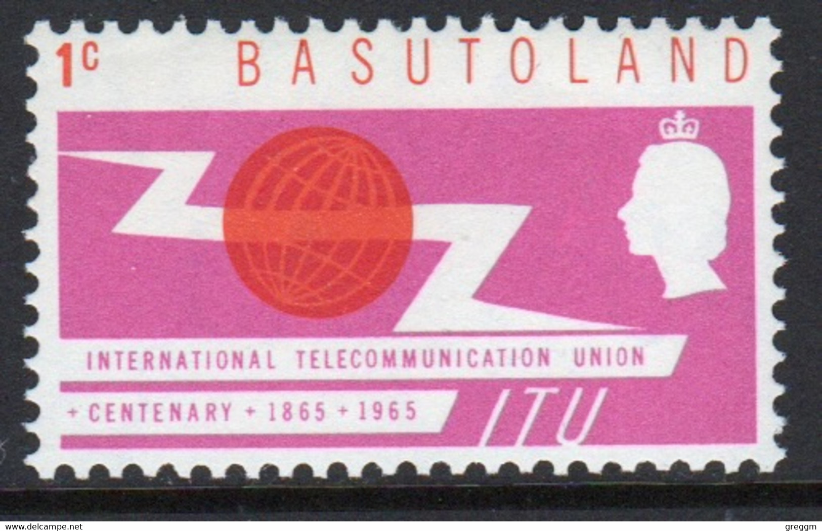 Basutoland 1965 Single 1c Stamp From The ITU Set In Unmounted Mint. - 1965-1966 Autonomia Interna