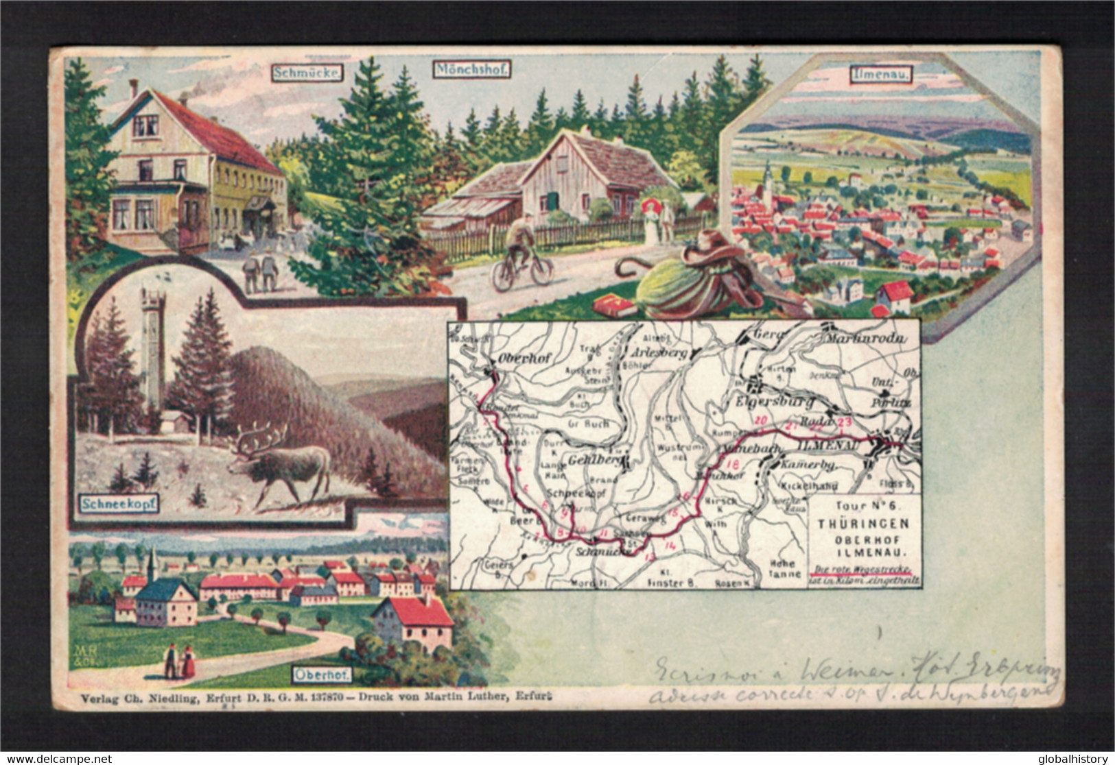 DG1362- THÜRINGEN - OBERHOF Mit SCHNEEKOPF, SCHMÜCKE Und Mit STRASSENKARTE - Oberhof