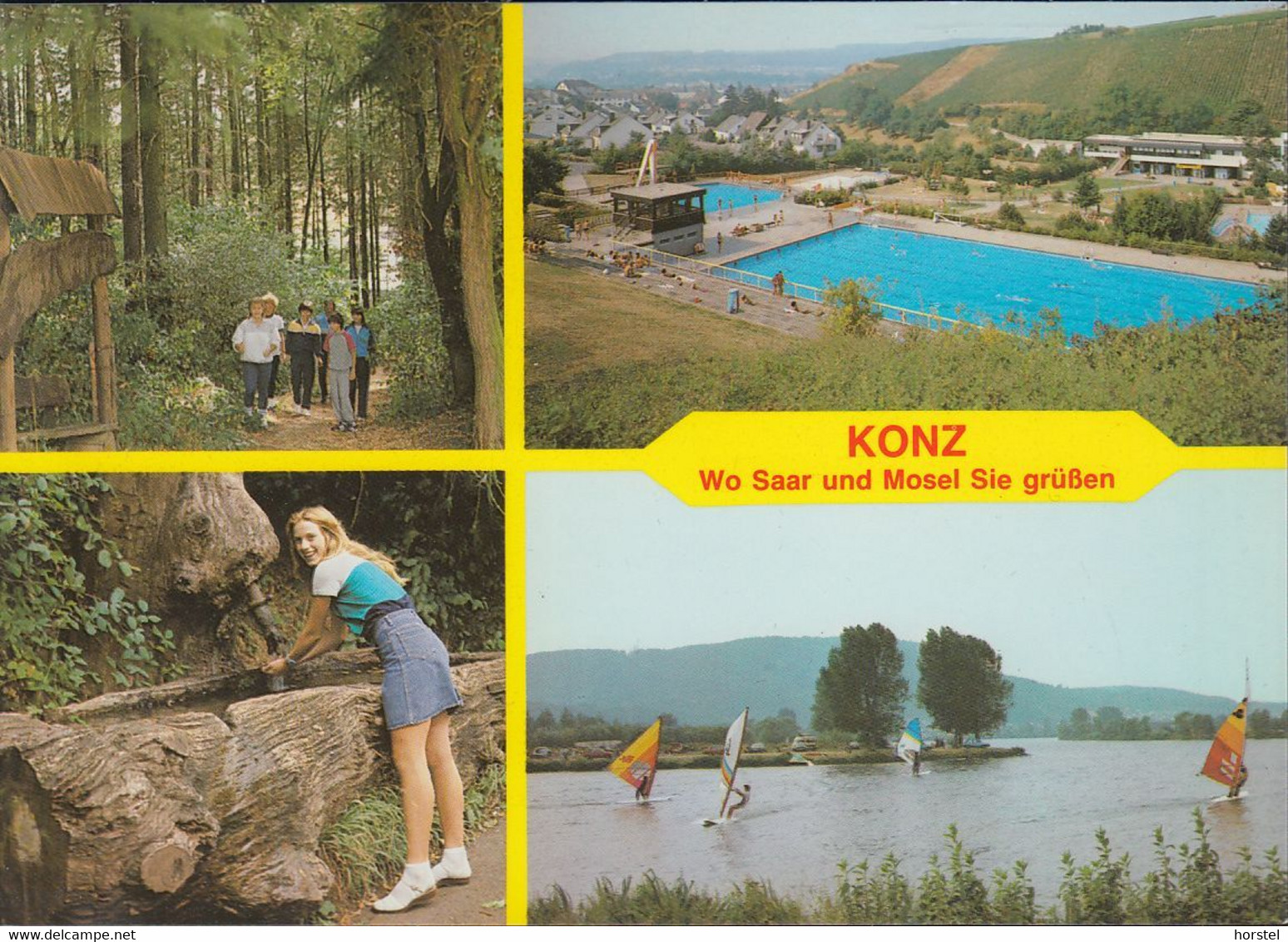 D-54329 Konz - Ansichten - Freibad - Surfer - Mädchen - Konz