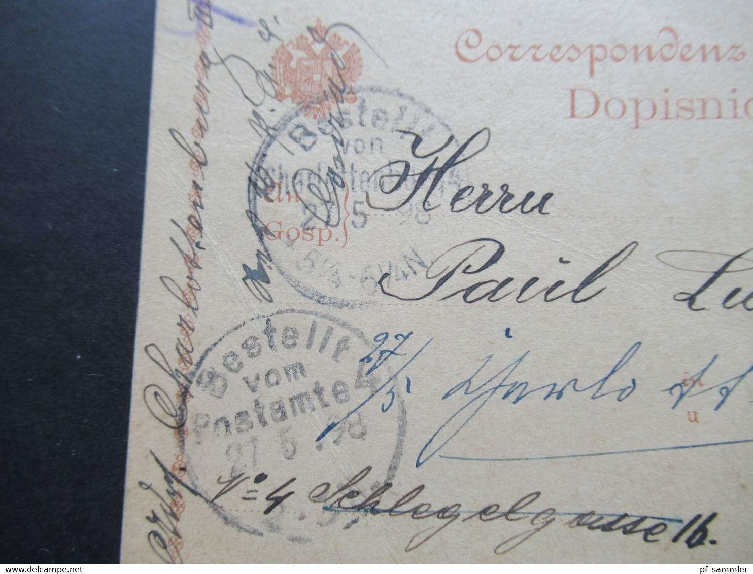 Österreichisch / Bosnien 1898 GA P 1 Und Stempel K Und K Milit. Postamt Banjaluka Nach Berlin Und Dann Weitergeleitet - Bosnia And Herzegovina