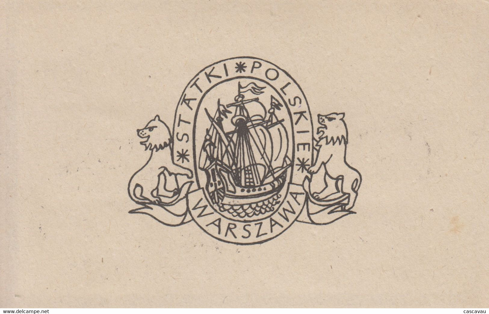 Carte   POLOGNE   Série   Marine  Marchande    VARSOVIE   1956 - Autres & Non Classés