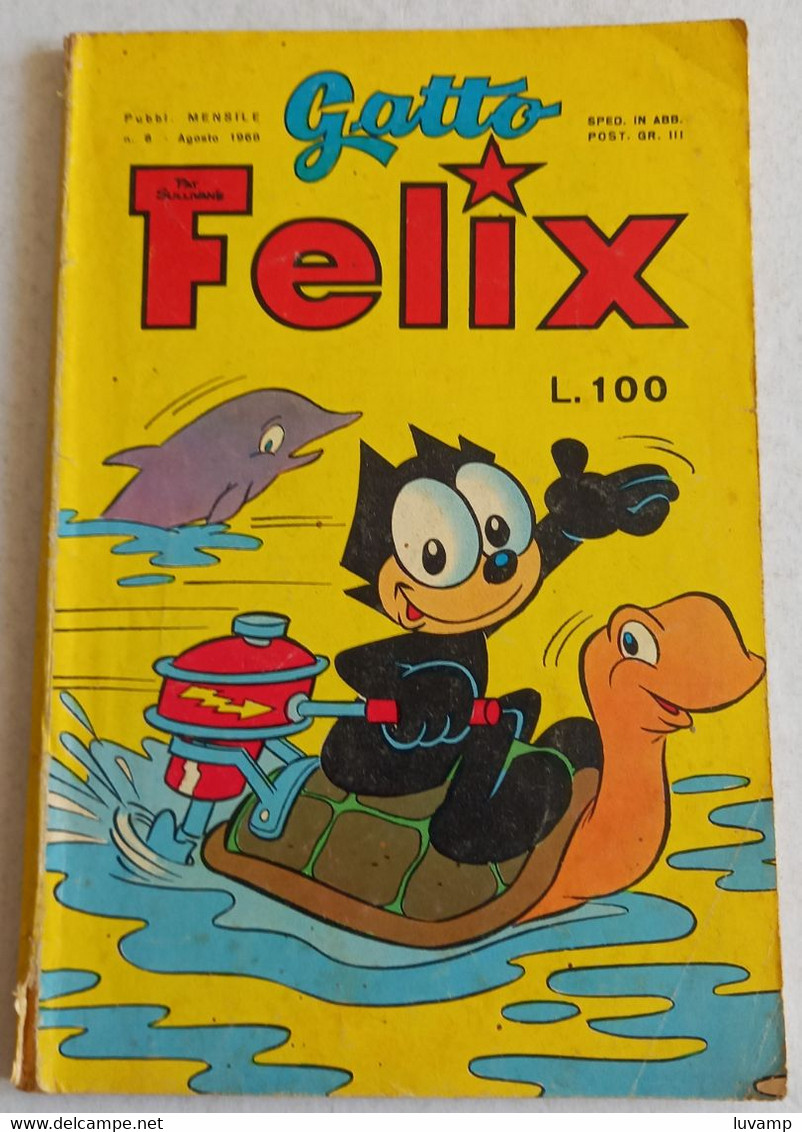 GATTO  FELIX  N. 8  DEL   AGOSTO 1968  EDIZIONI   BIANCONI ( CART 48) - Umoristici