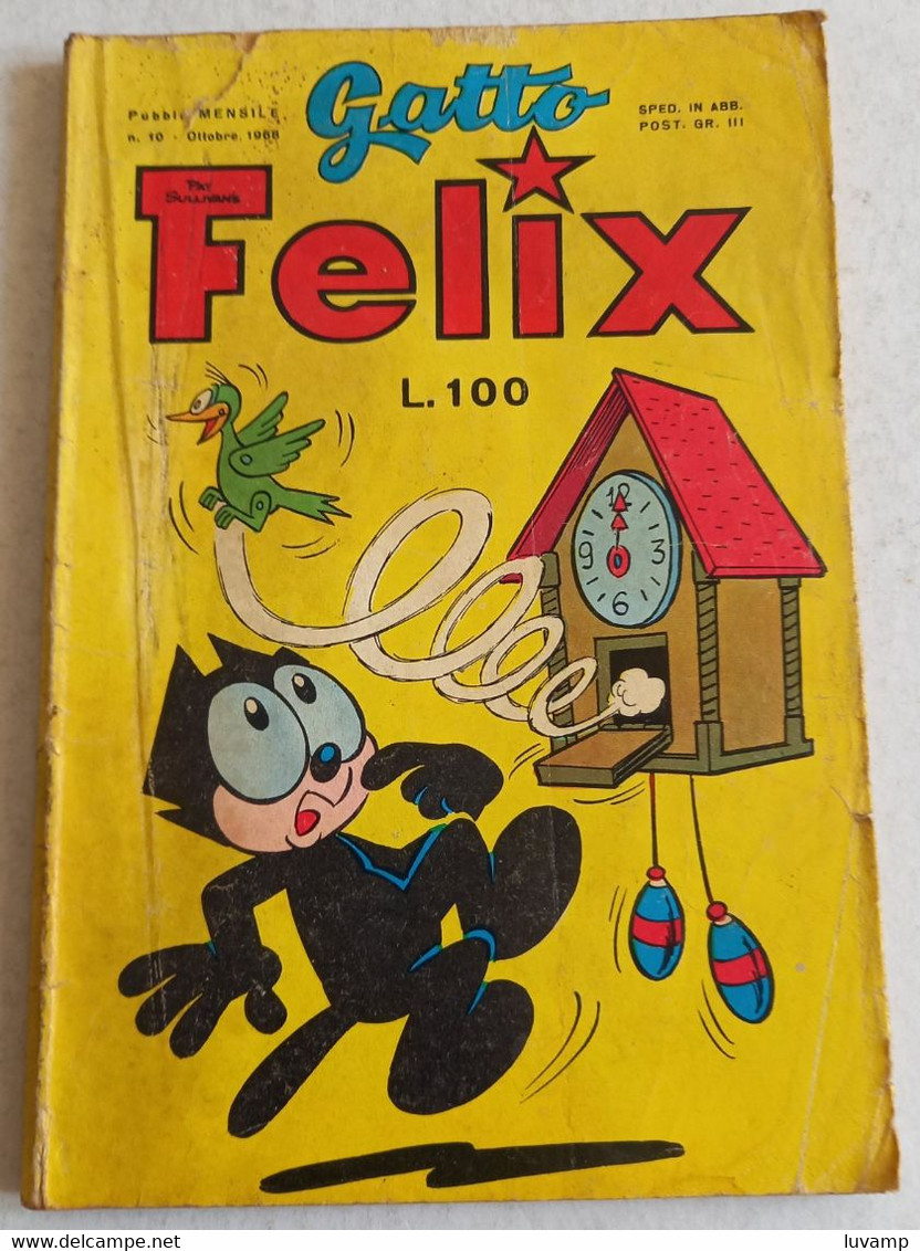 GATTO  FELIX  N. 10 DEL  OTTOBRE 1968  EDIZIONI   BIANCONI ( CART 48) - Humoristiques