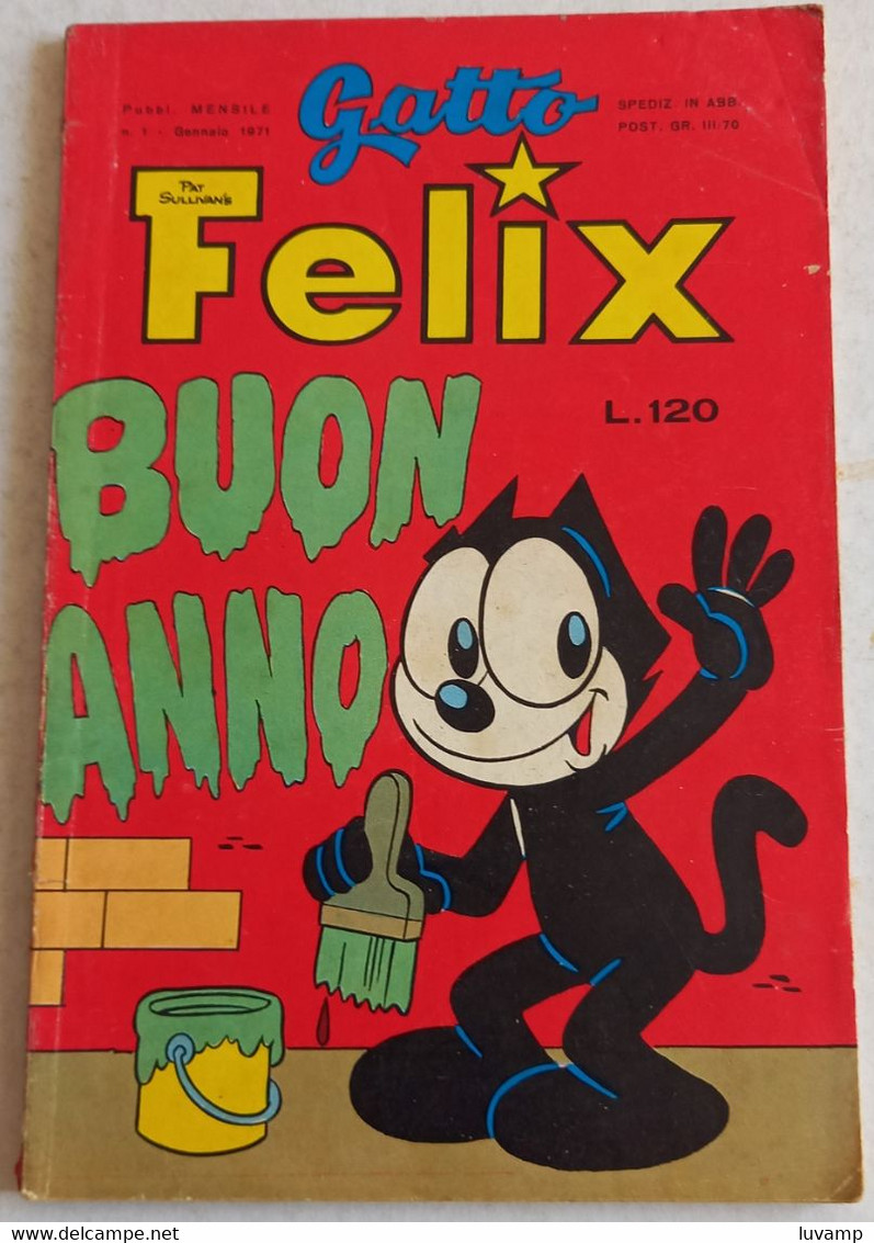 GATTO  FELIX  N. 1 DEL  GENNAIO 1971  EDIZIONI   BIANCONI ( CART 48) - Umoristici