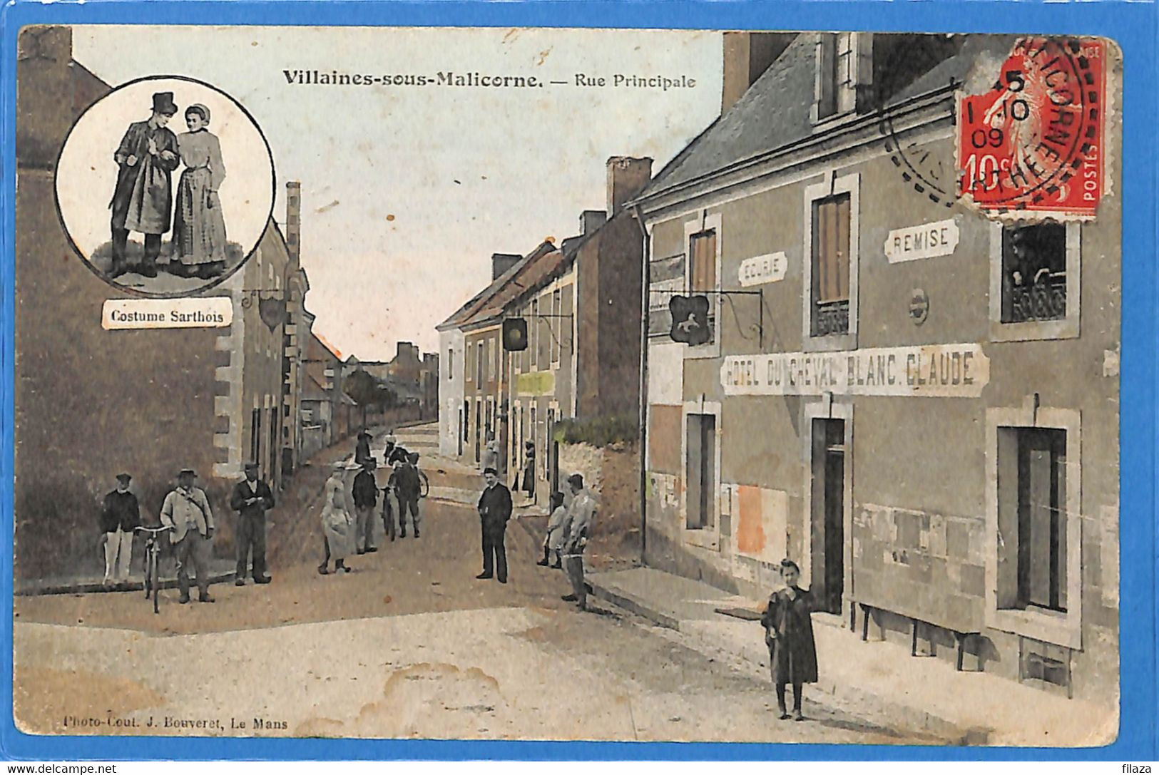 72 - Sarthe - Villaines Sous Malicorne - Rue Principale   (N3653) - Other & Unclassified