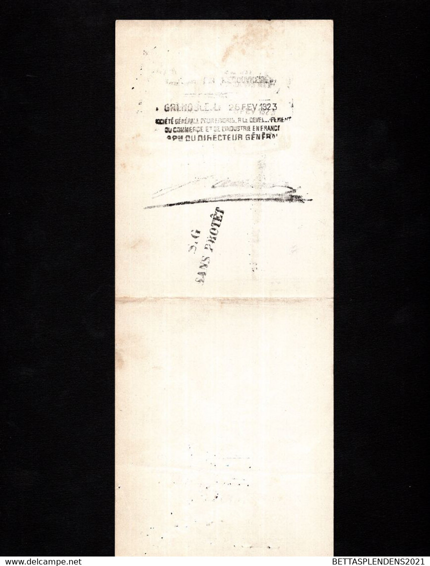 BOURG DE PEAGE (Drôme) -Lettre De Change 1923 - Manufacture De Chaussures - L. ROMANAT & A. GOBY - Bills Of Exchange