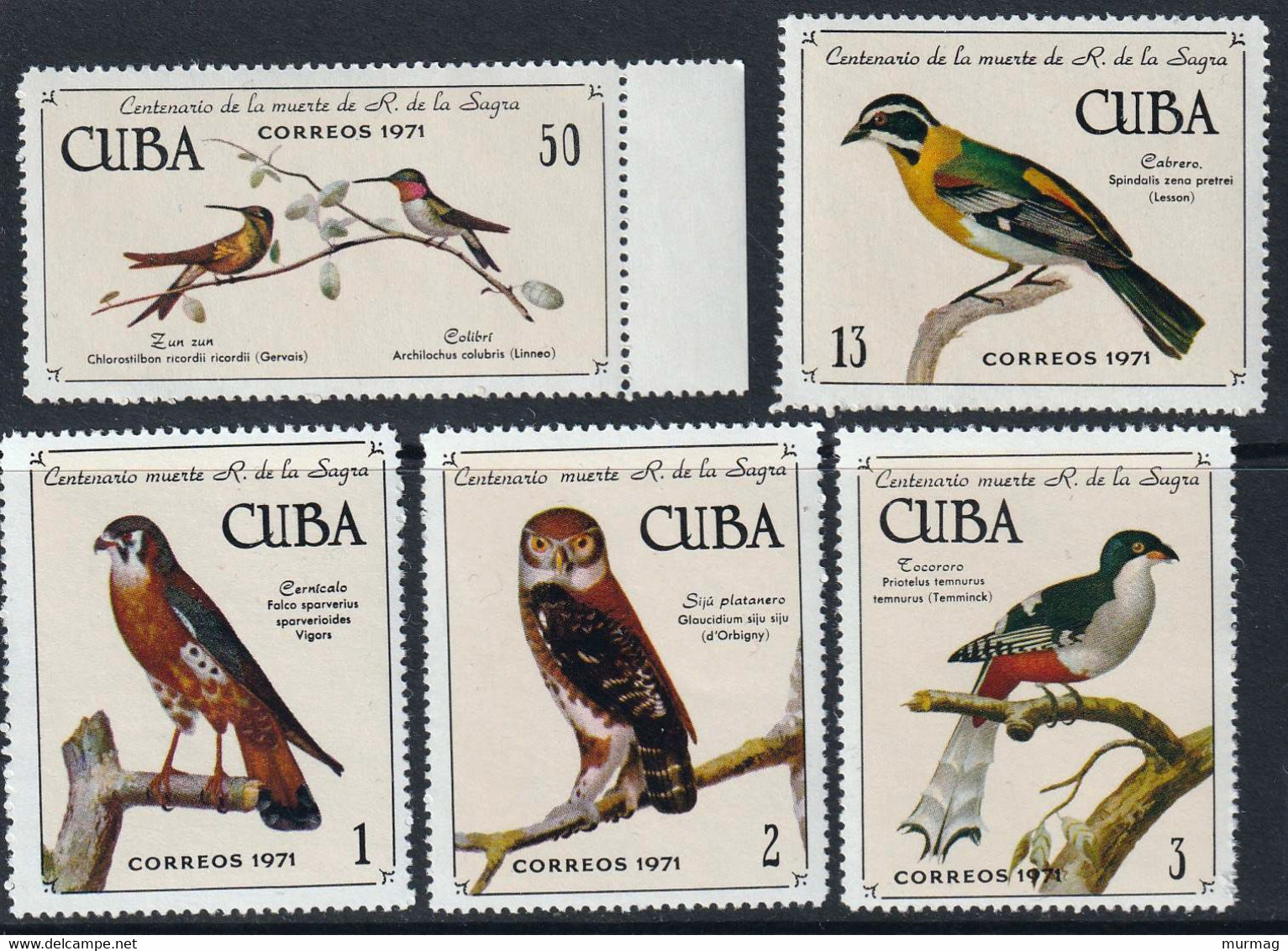 CUBA - Faune, Oiseaux - Y&T N° 1540-1547 - MNH - 1971 - Other & Unclassified