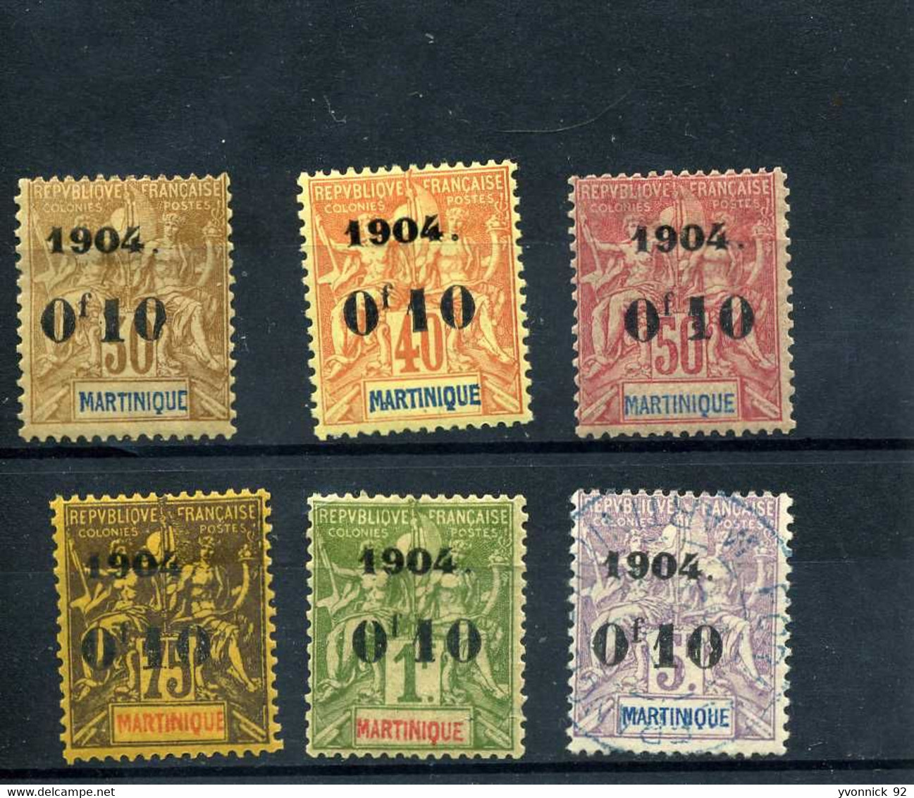 Martinique - 1904 Surch. N°54/59 - Otros & Sin Clasificación