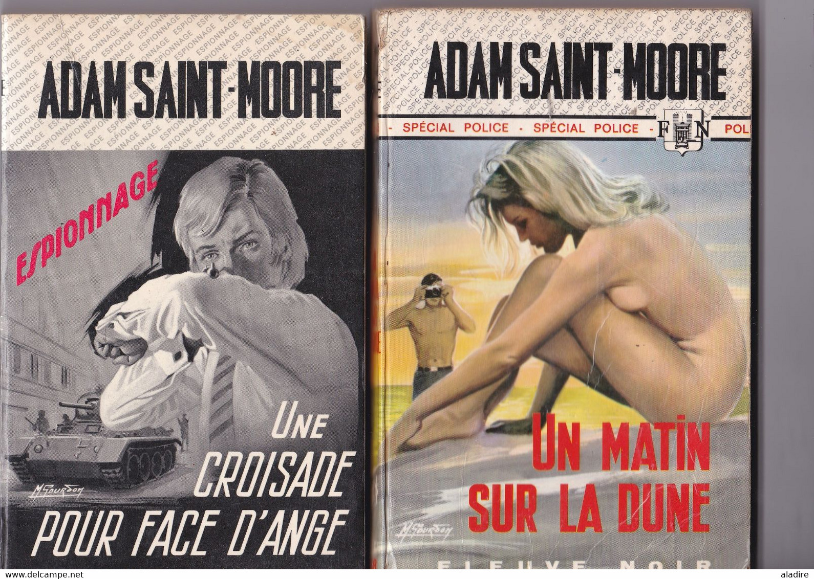 ADAM SAINT MOORE - Lot De 22 Romans De Cet Auteur De Romans Policiers Fleuve Noir - 1926 - 2016 - Lots De Plusieurs Livres