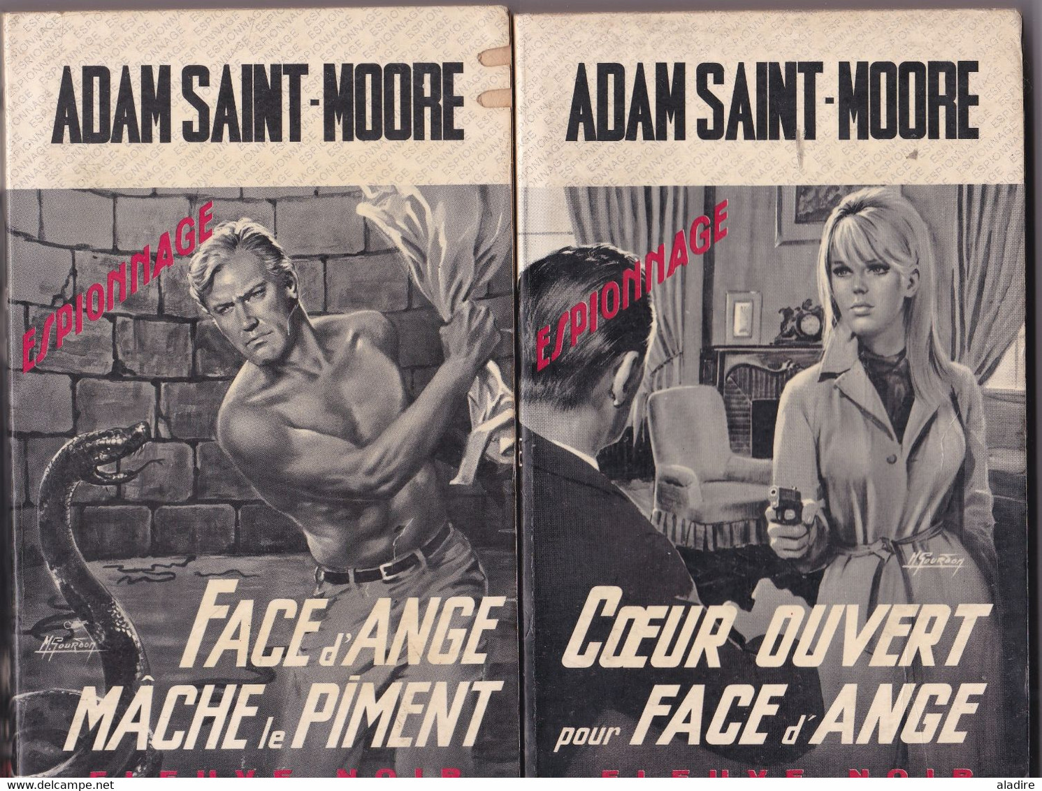 ADAM SAINT MOORE - Lot De 22 Romans De Cet Auteur De Romans Policiers Fleuve Noir - 1926 - 2016 - Paquete De Libros