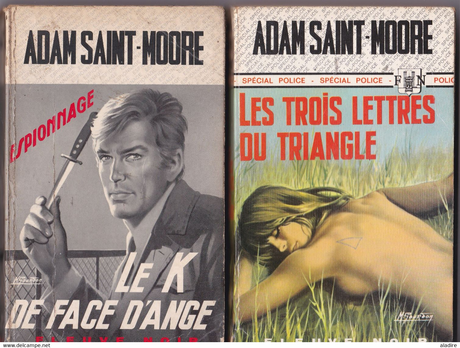 ADAM SAINT MOORE - Lot De 22 Romans De Cet Auteur De Romans Policiers Fleuve Noir - 1926 - 2016 - Loten Van Boeken