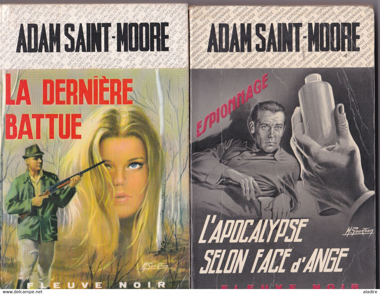 ADAM SAINT MOORE - Lot De 22 Romans De Cet Auteur De Romans Policiers Fleuve Noir - 1926 - 2016 - Paquete De Libros