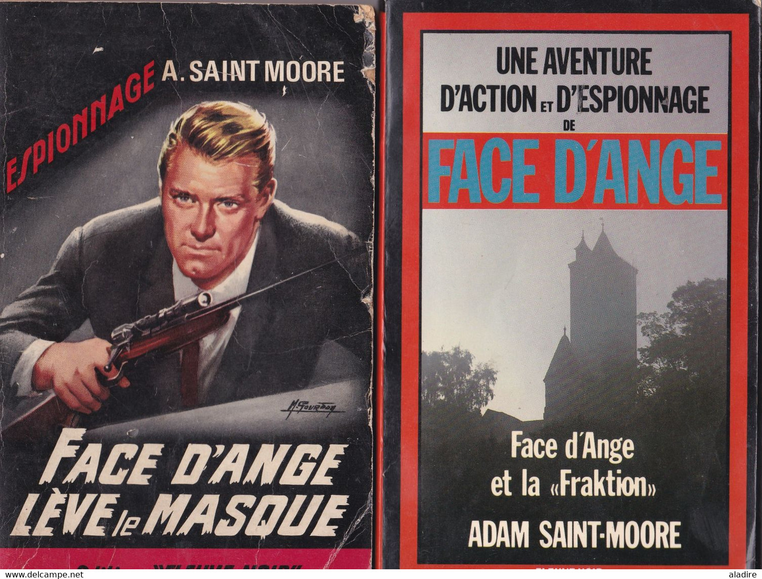 ADAM SAINT MOORE - Lot de 22 romans de cet auteur de romans policiers Fleuve Noir - 1926 - 2016