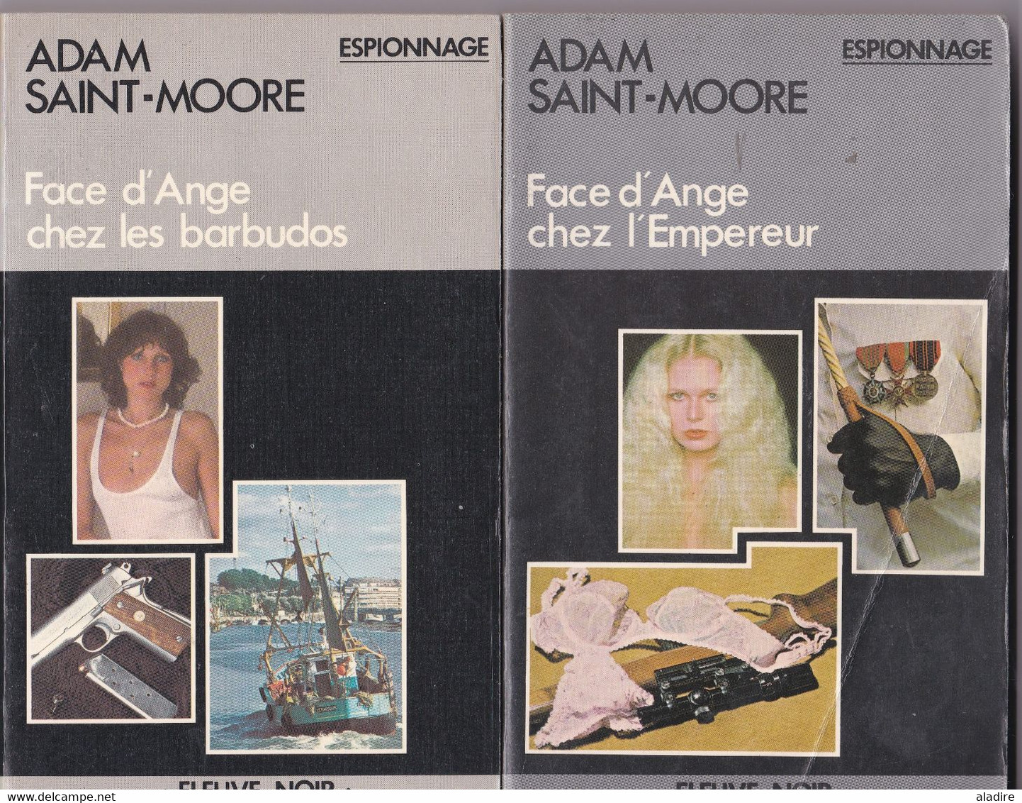 ADAM SAINT MOORE - Lot de 22 romans de cet auteur de romans policiers Fleuve Noir - 1926 - 2016