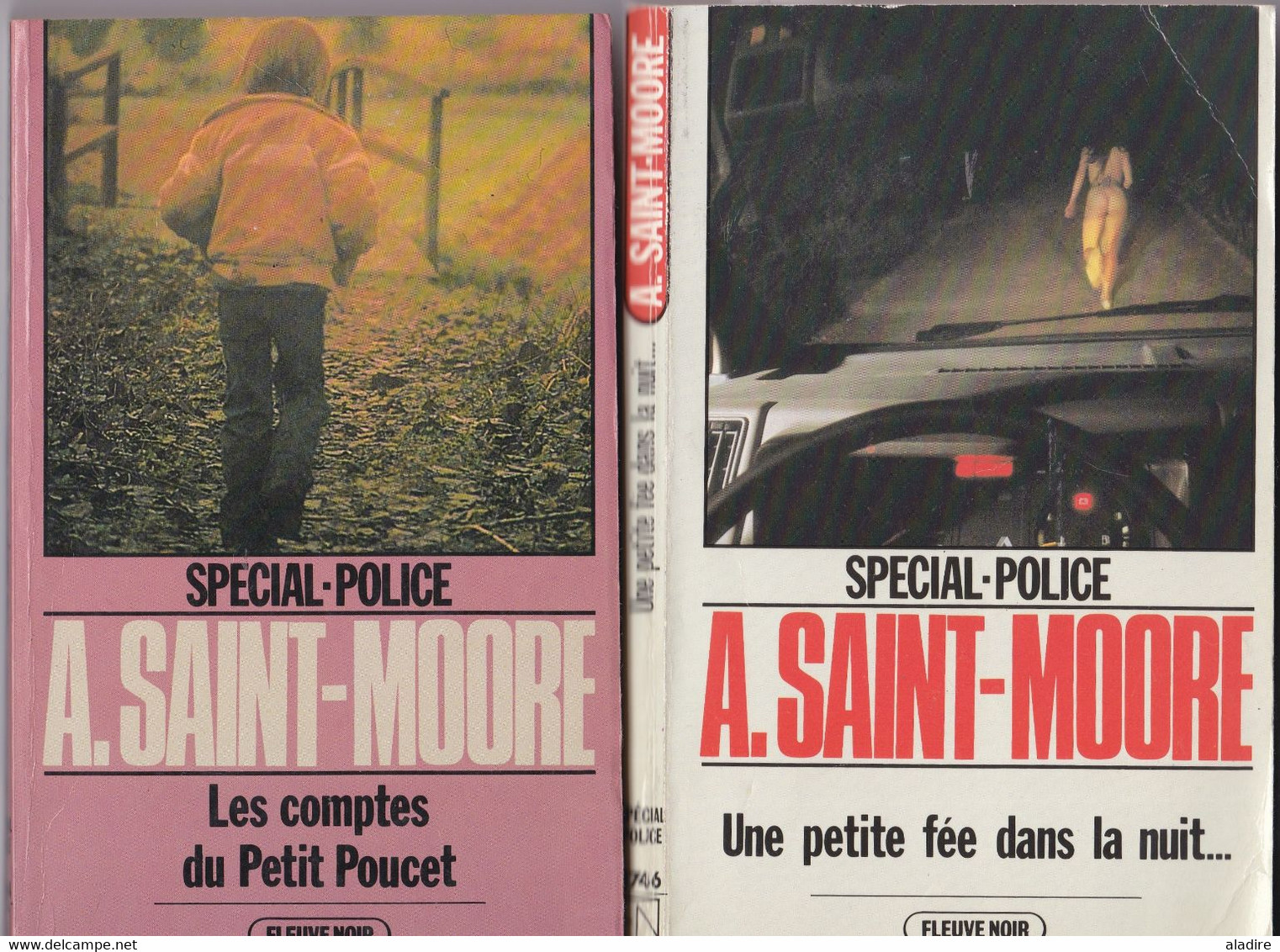 ADAM SAINT MOORE - Lot de 22 romans de cet auteur de romans policiers Fleuve Noir - 1926 - 2016