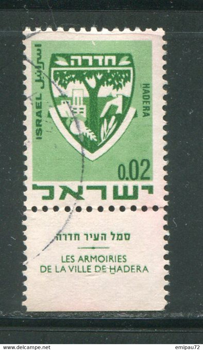 ISRAEL- Y&T N°379- Oblitéré - Usados (con Tab)