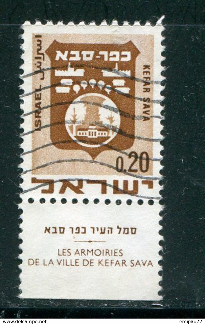 ISRAEL- Y&T N°382B- Oblitéré - Used Stamps (with Tabs)