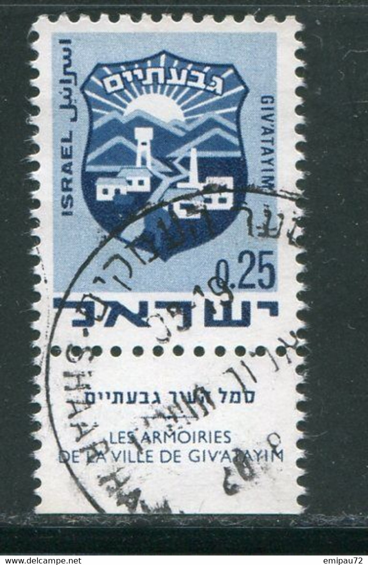 ISRAEL- Y&T N°383- Oblitéré - Used Stamps (with Tabs)