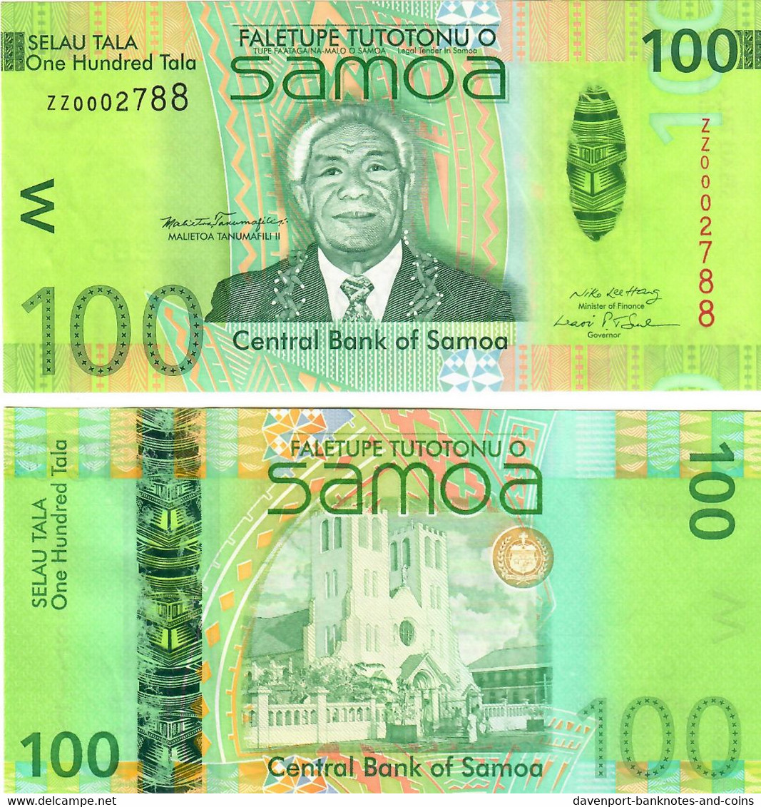 Samoa 100 Tala 2008 UNC "ZZ" Replacement - Samoa