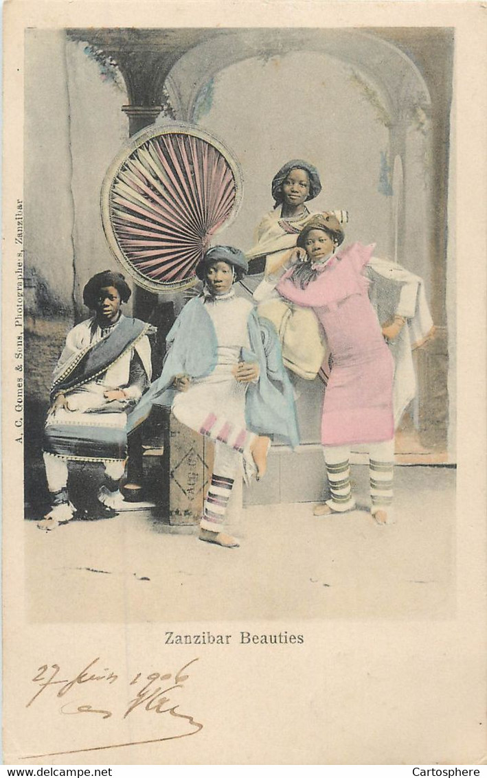 CPA Afrique > Tanzanie ZANZIBAR - Swahily Beauties - Publ. A. C. Gomes & Sons. 1906 - Tanzania