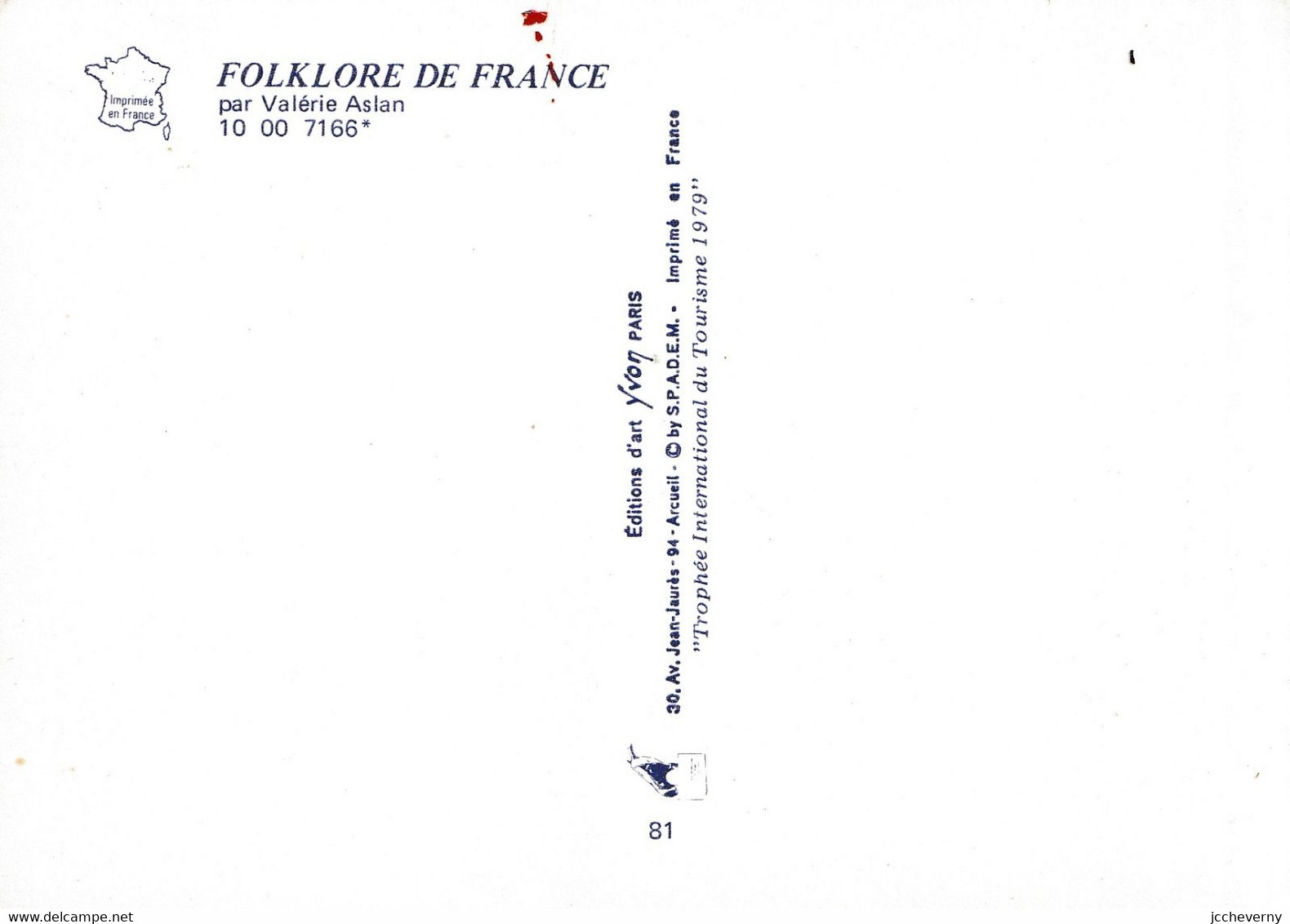 Folklore De France Par Valérie ASLAN         " AUVERGNE" - Aslan