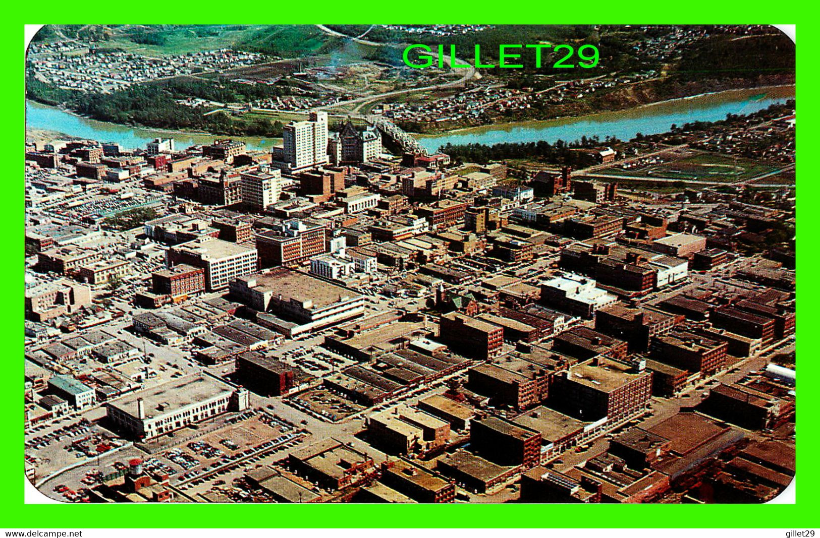 EDMONTON, ALBERTA - AERIAL VIEW OF THE MAIN BUSINESS SECTION -  DEXTER PRESS INC - - Edmonton