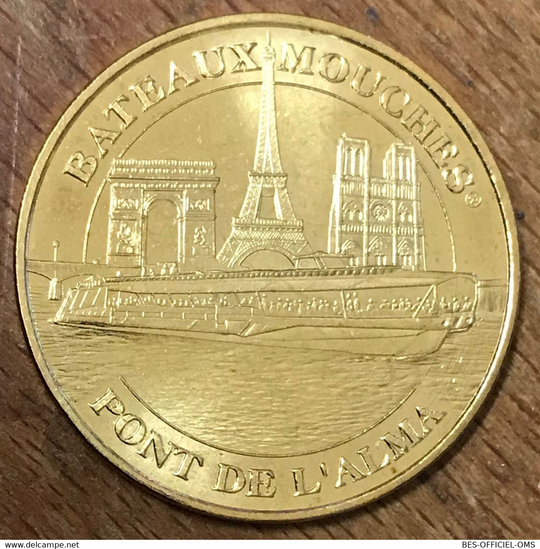 75008 PARIS BATEAUX MOUCHES PONT DE L'ALMA MDP 2015 MÉDAILLE MONNAIE DE PARIS JETON TOURISTIQUE MEDALS TOKENS COINS - 2015