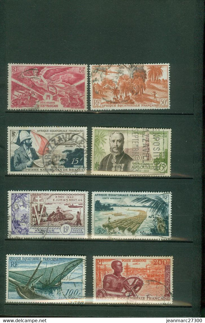 ENSEMBLE DE 9 LOTS FRANCE COLONIES - AEF Lot  PA 43 50 55 56 57 58 59 60.... - Used Stamps