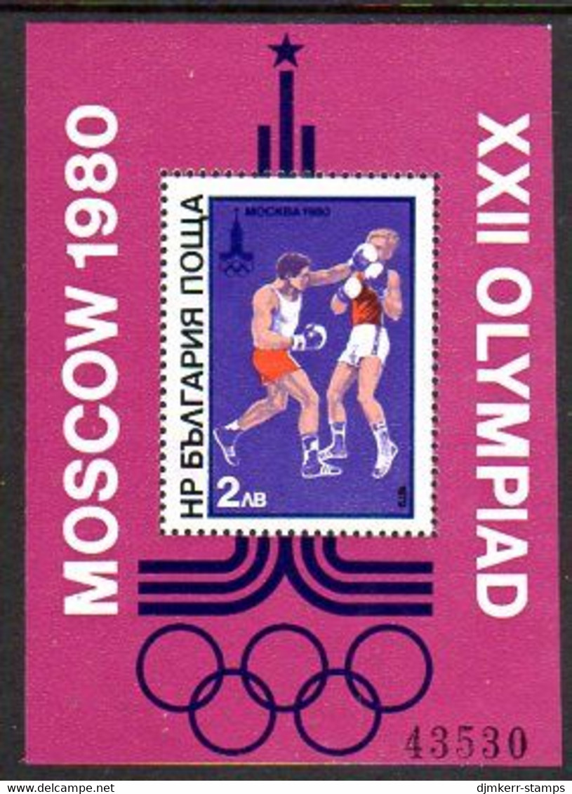BULGARIA 1979 Olympic Games, Moscow IV Block MNH / **.  Michel Block 99 - Unused Stamps