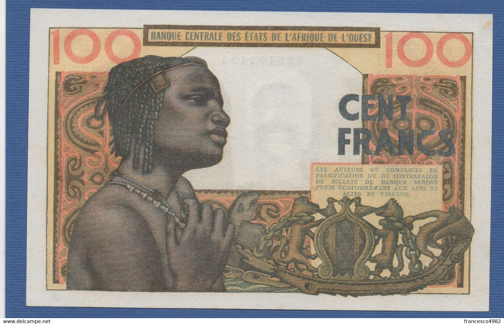 WEST AFRICAN STATES - P.2b – 100 Francs ND (1962) - AUNC-  - Serie P.275 - Westafrikanischer Staaten