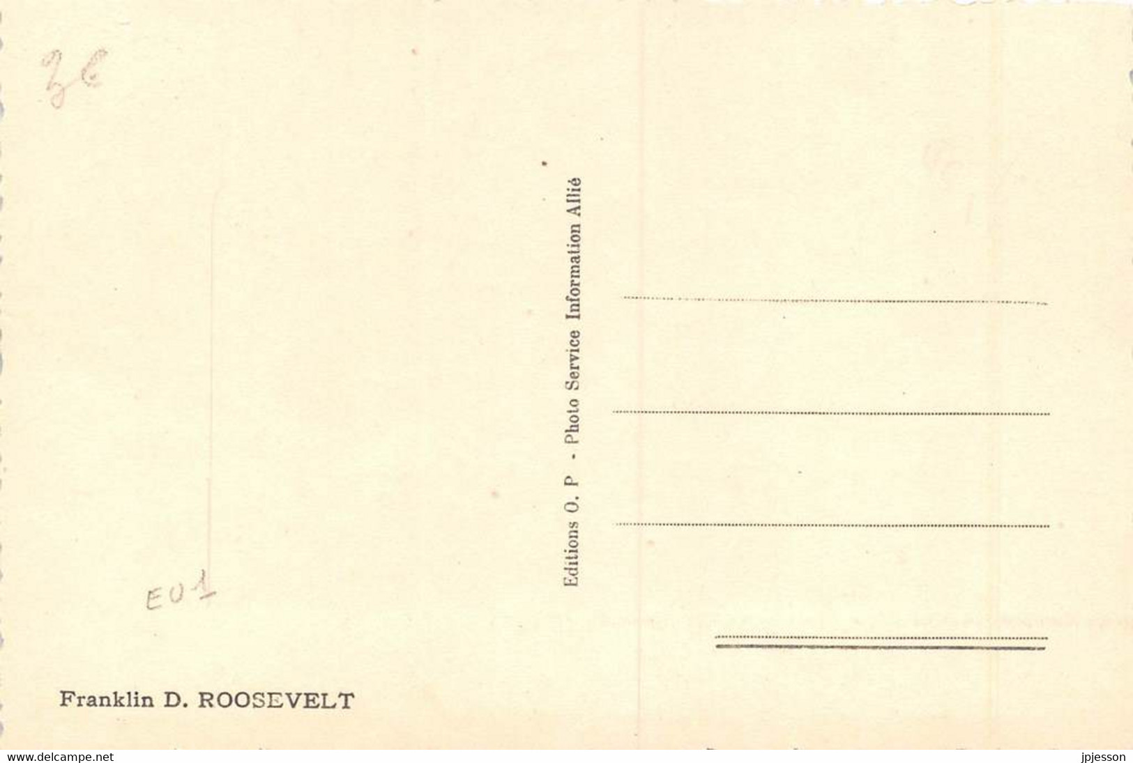 ETATS UNIS - PRESIDENT FRANKLIN D. ROOSEVELT - POLITIQUE - Presidenten