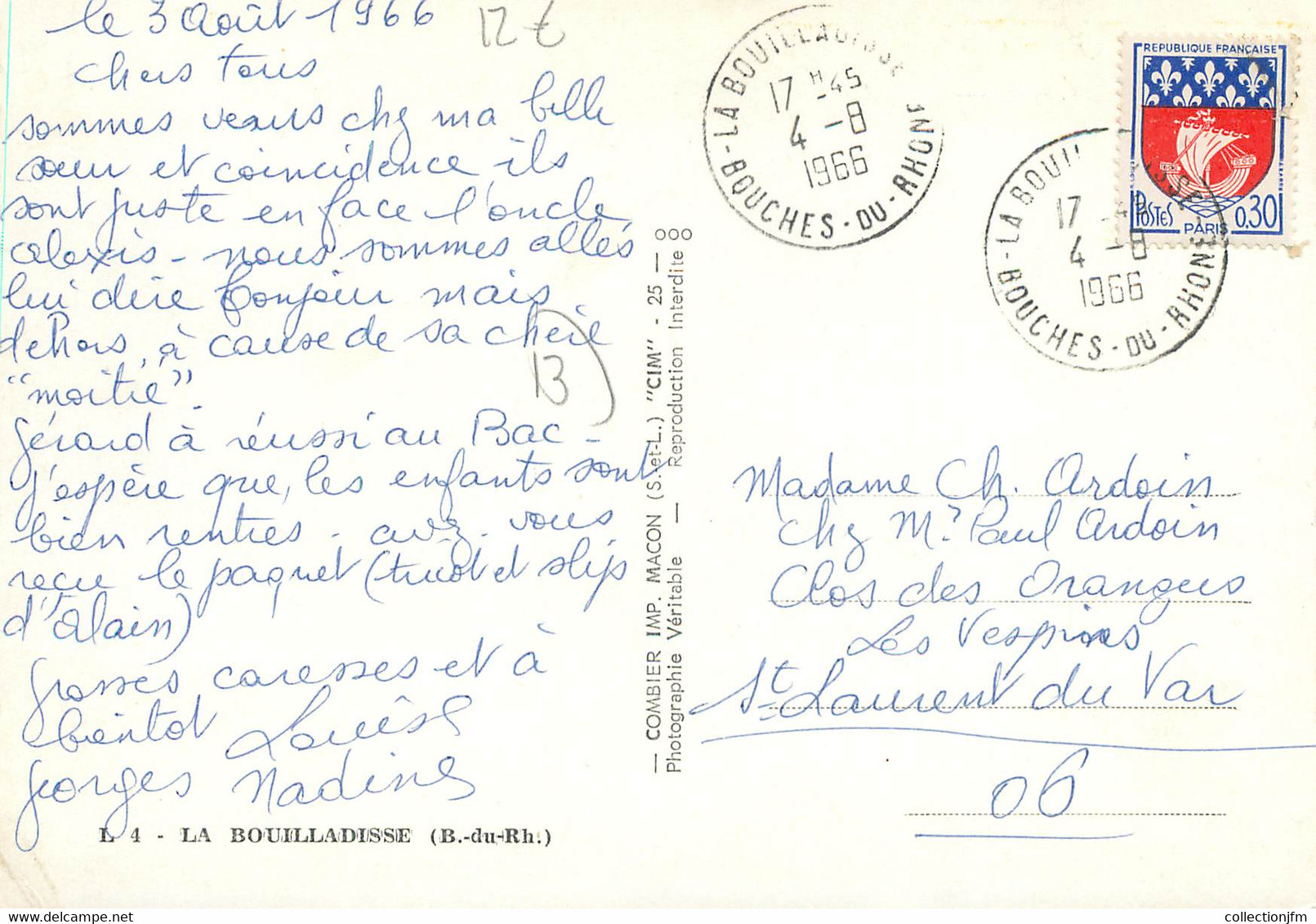 / CPSM FRANCE 13  "La Bouilladisse " - La Bouilladisse