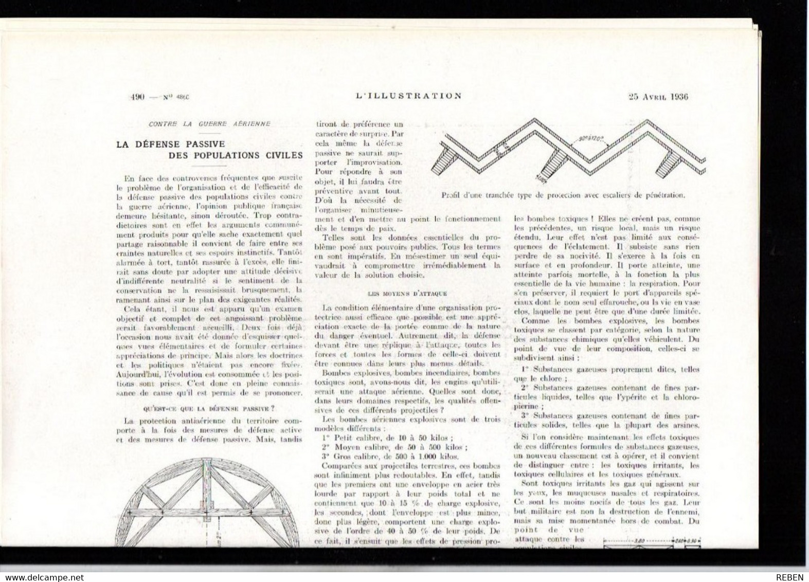 MILITARIA AVIATION - Article Papier - Coupure De Presse - Année 1936 Défense Passive Des Populations Civiles - Zonder Classificatie