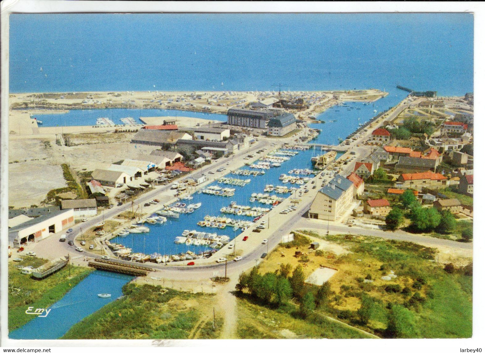 Cp Courseulles Vue Generale Aeriennesur Les Bassins - Courseulles-sur-Mer