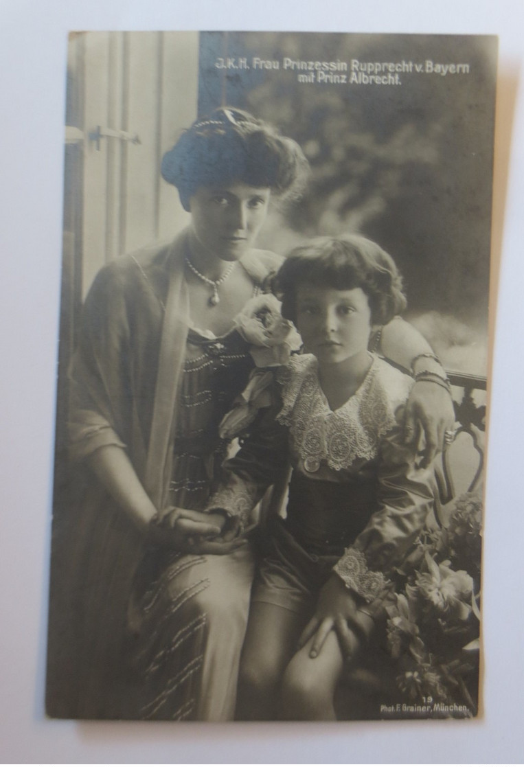 J.K.H. Frau Prinzessin Rupprecht V. Bayern Mit Prinz Albrecht  1910 ♥  (41329) - Personajes Históricos