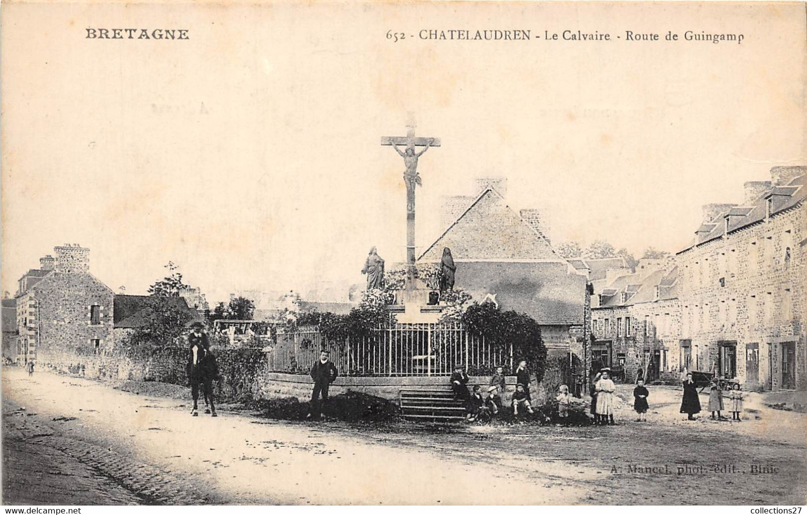 22-CHÂTELAUDREN- LE CALVAIRE, ROUTE DE GUINGAMP - Châtelaudren