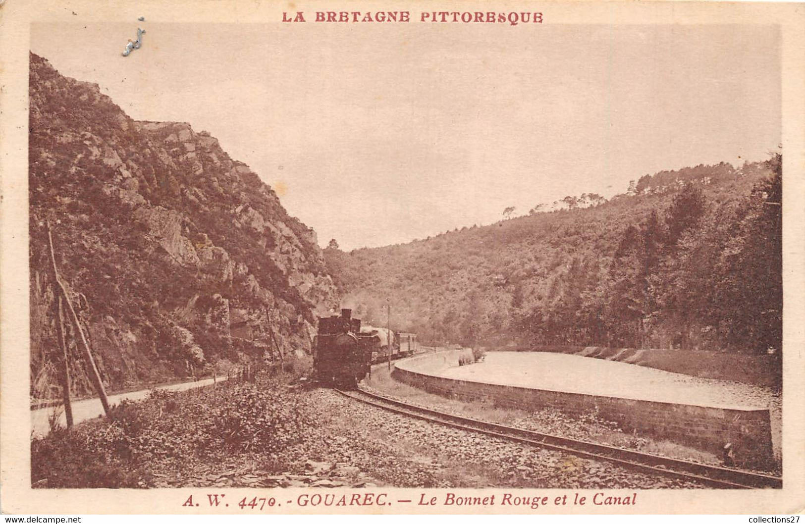 22-GOUAREC- LE BONNET ROUGE ET LE CANAL - Gouarec