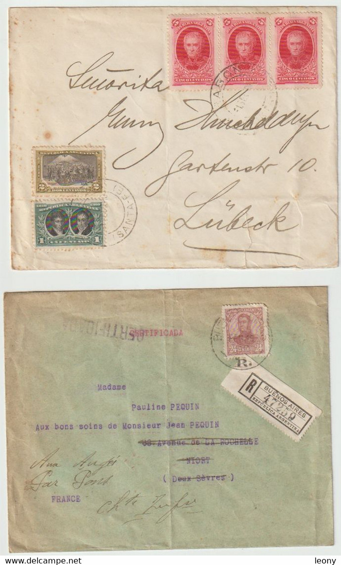 LOT  "  ENVELOPPES -  CARTE POSTALE...... -  ENTIERS POSTAUX .... " D' ARGENTINE - 1906-1897-1905-1901-1900- - Postal Stationery