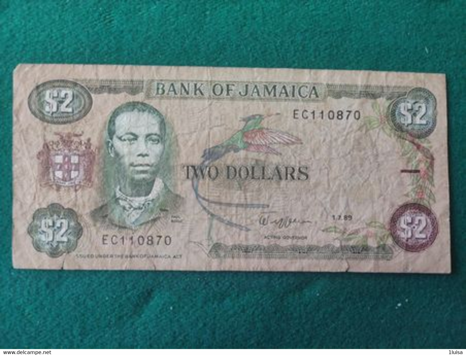 Jamaica 2 Dollars 1989 - Jamaica