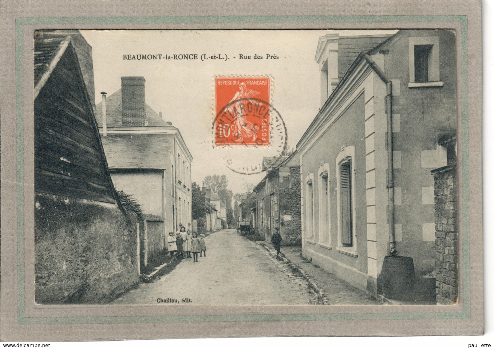 CPA - (37) BEAUMONT-la-RONCE - Aspect De L'entrée Du Bourg Par La Rue Des Prés En 1910 - Beaumont-la-Ronce