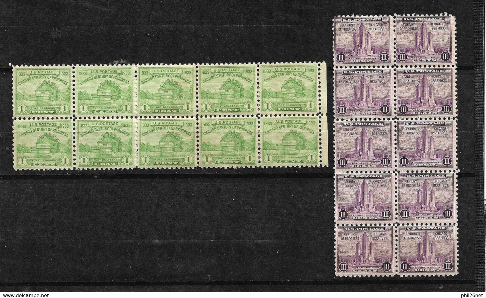 USA  N°320 Et 321 Blocs De 10  Neufs  * *  B/TB= MNH F/VF           Voir Scans      - Ungebraucht