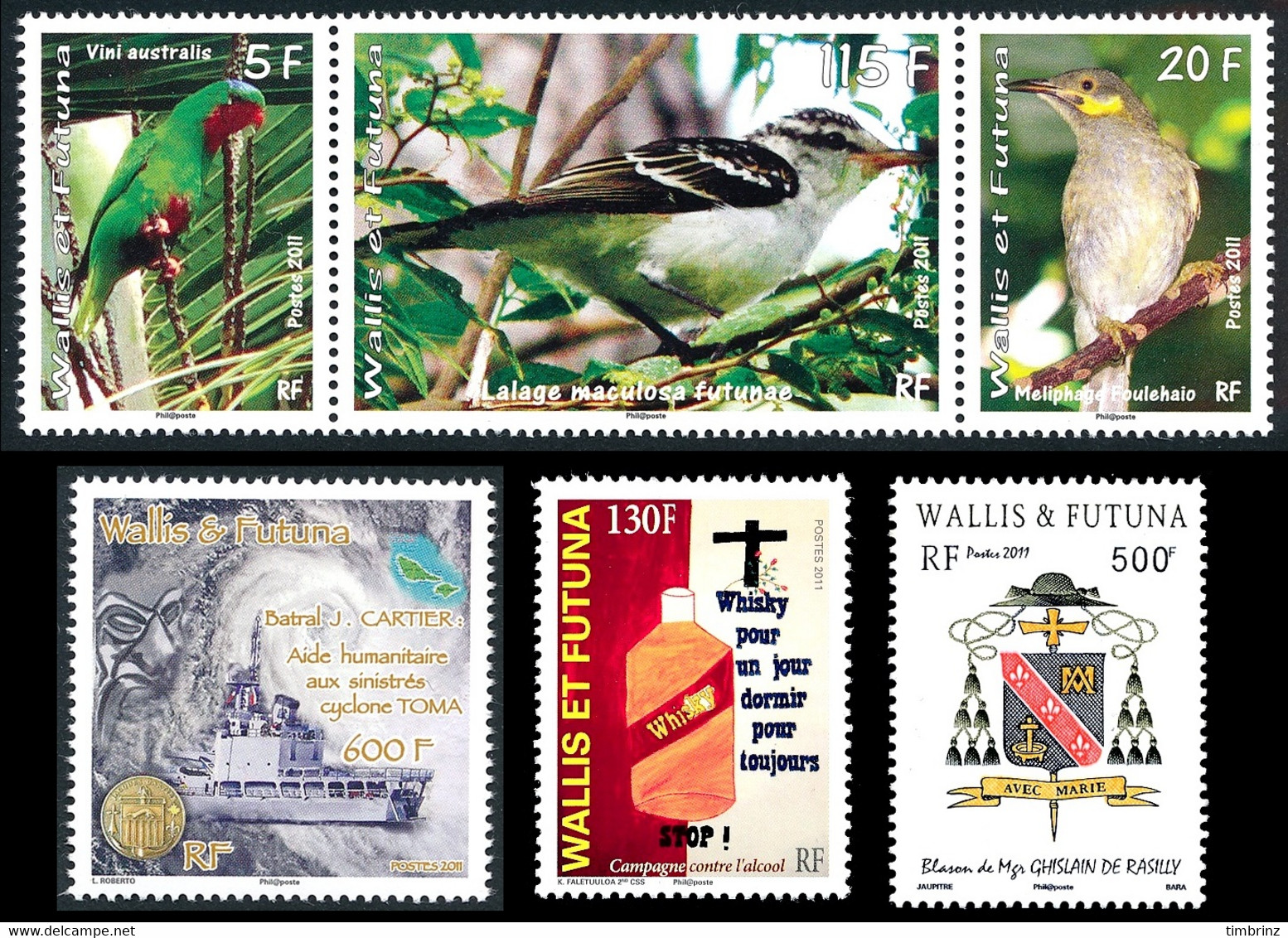 WALLIS ET FUTUNA Année Complète 2011 - Yv. 745 à 759 ** MNH - 15 Timbres  ..Réf.W&F23104 - Full Years