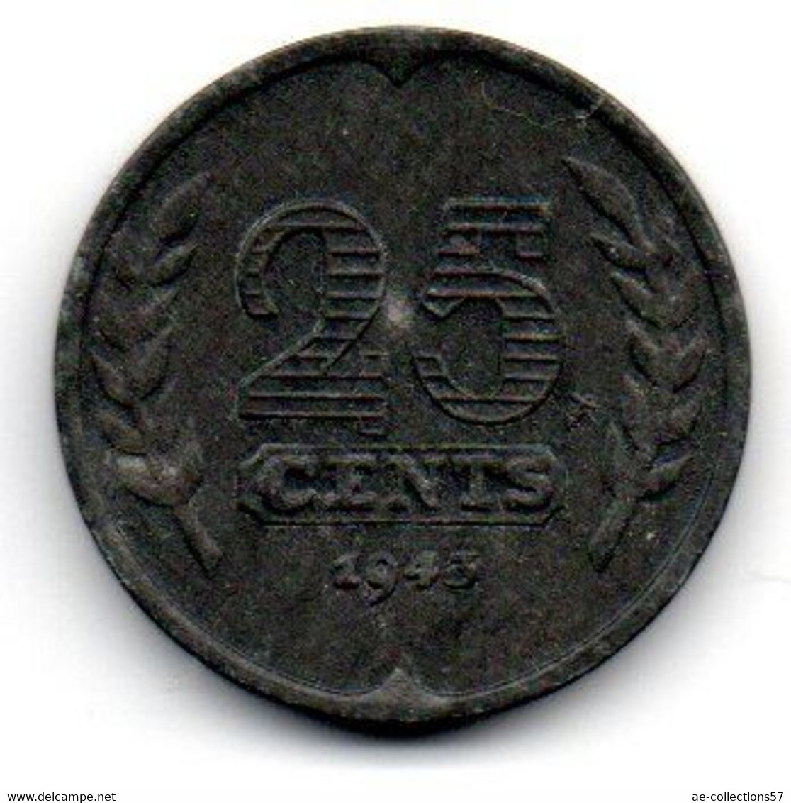 Pays Bas - 25 Cents 1943 - TTB - 25 Cent