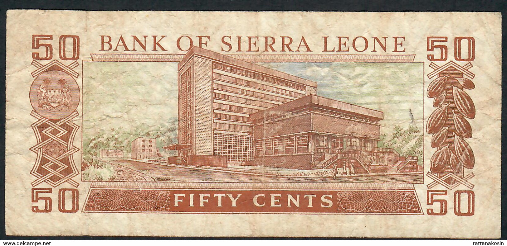 SIERRA LEONE P4a,b,c,d 50 CENTS 1972-1974-1979-1981 #D/1,D/5,D/8,D/10  4 BANKNOTES DIFFERENT SIGNATURES  F-VF NO P.h. ! - Sierra Leone