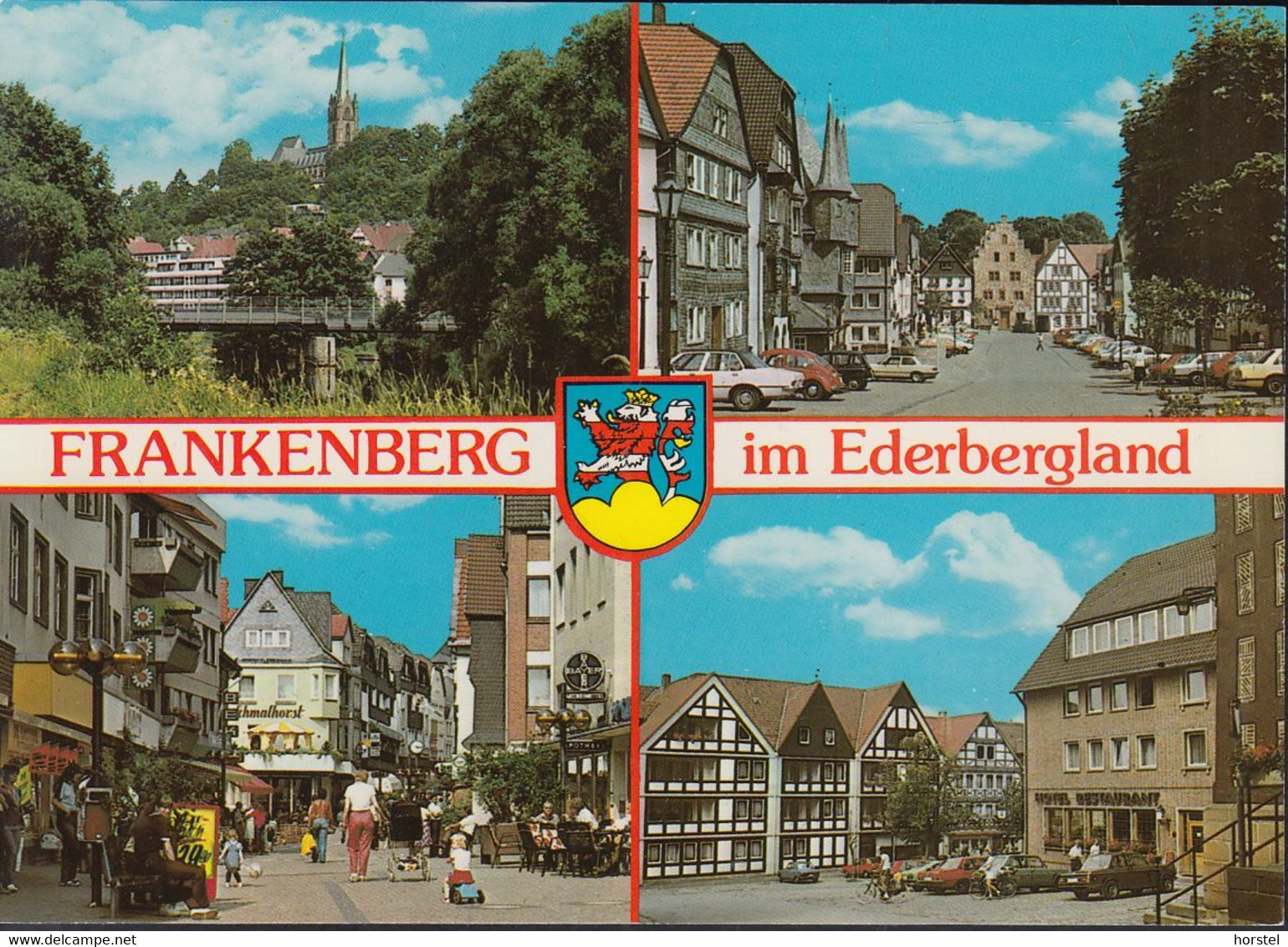 D-35066 Frankenberg - ( Eder)  Alte Ansichten - Fußgängerzone - Straßenansicht - Cars - VW Käfer - BMW - Frankenberg (Eder)