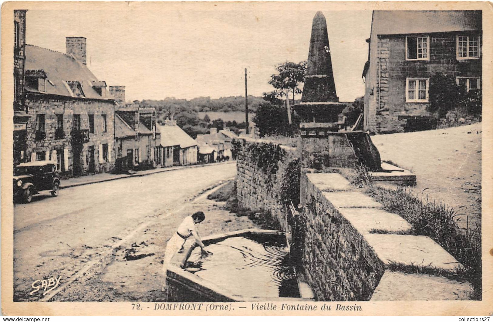 61-DOMFRONT- VIEILLE FONTAINE DU BASSIN - Domfront