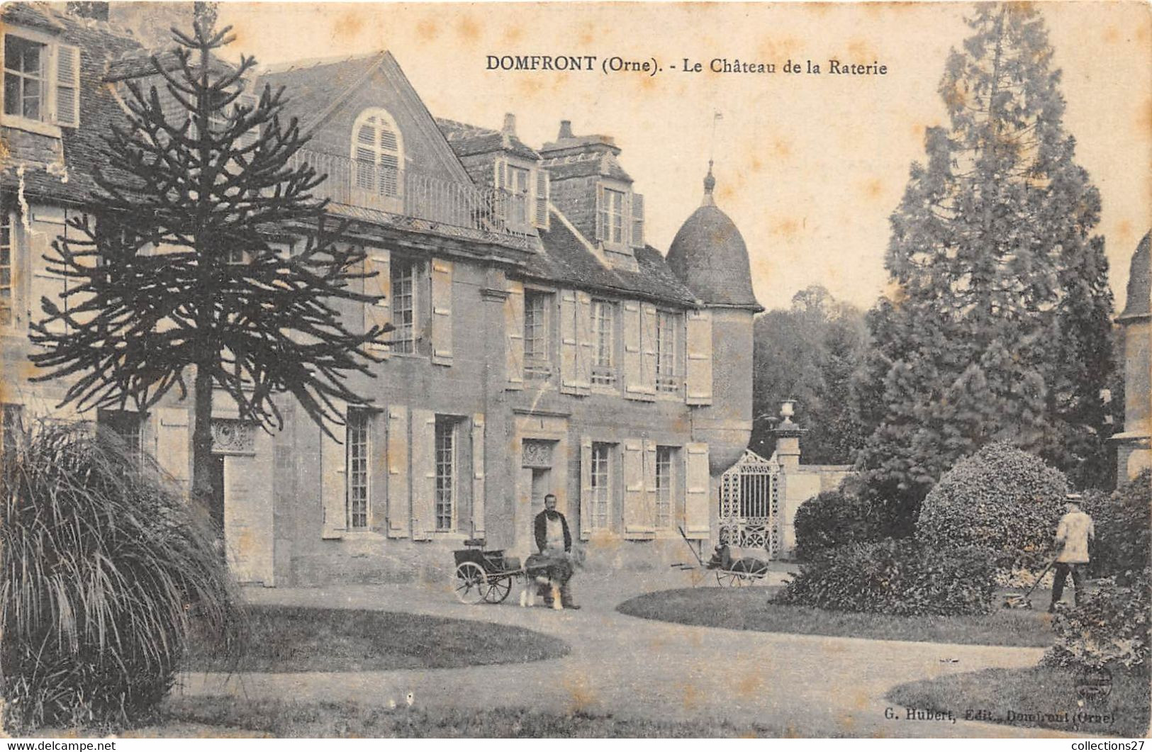 61-DOMFRONT- LE CHATEAU DE LA RATERIE ( VOIR ATTELAGE DE CHIENS ) - Domfront