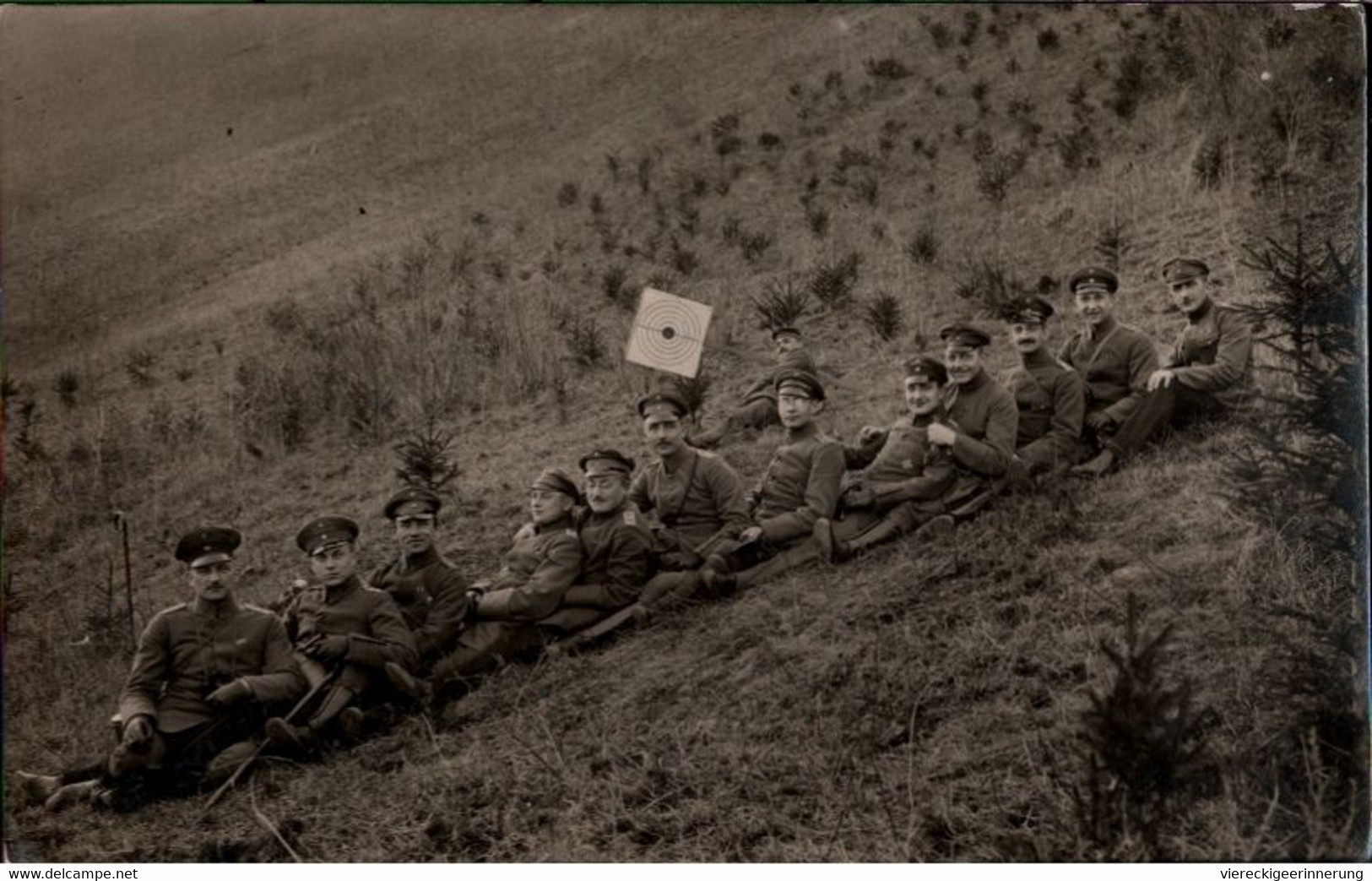 ! [54] Thiaucourt, 1918, Pistolenschießen Der Offiziere, Photo,  Fotokarte, 1. Weltkrieg, Militär, Militaria, Militaire - War 1914-18