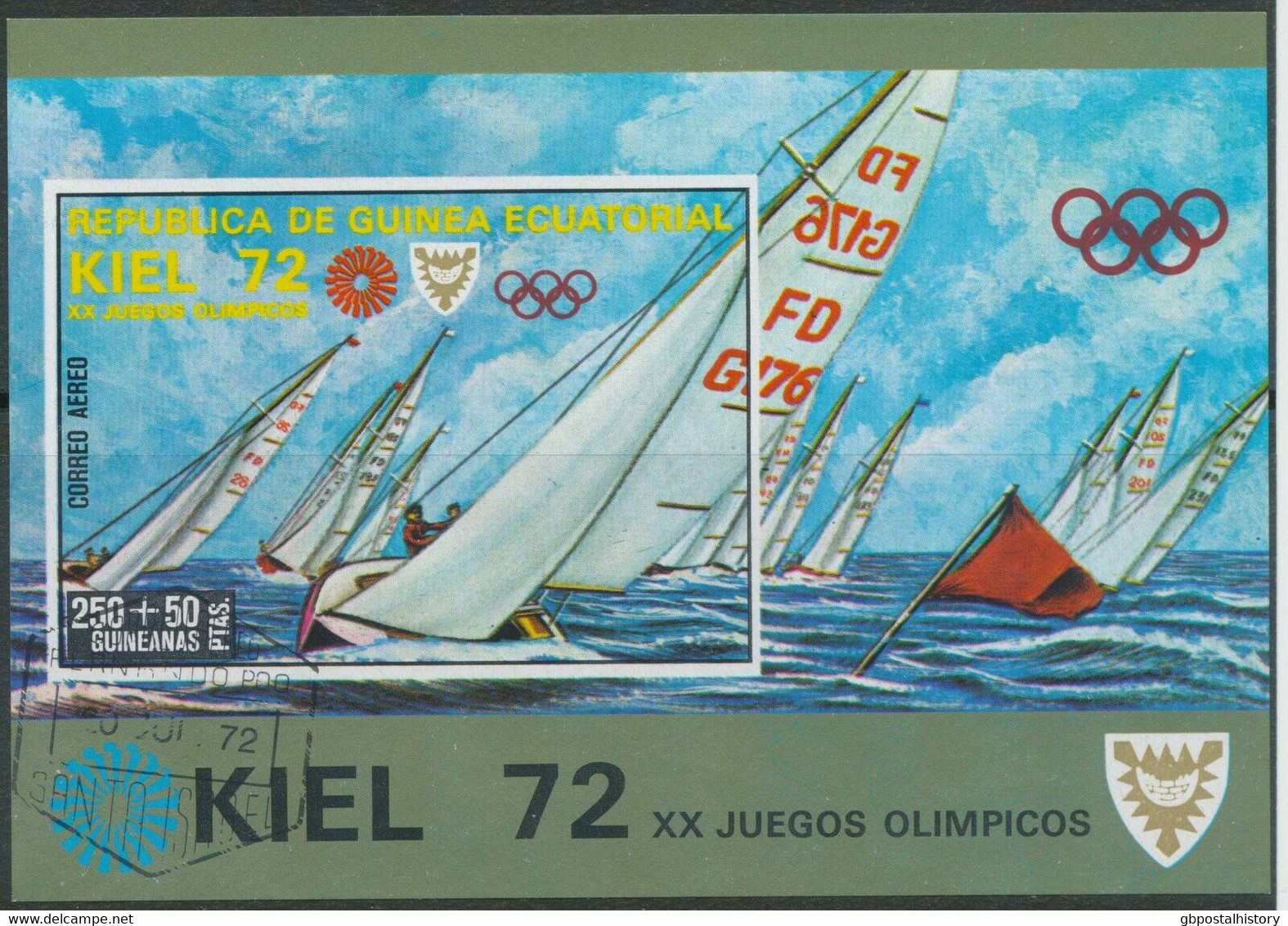ÄQUATORIAL-GUINEA 1972 Olympische Sommerspiele München KIEL Block MISSING COLOR - Guinea Ecuatorial