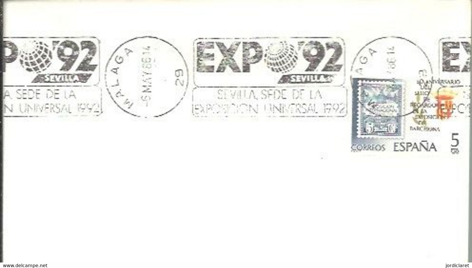 POSTMARKET ESPAÑA  MALAGA - 1992 – Séville (Espagne)